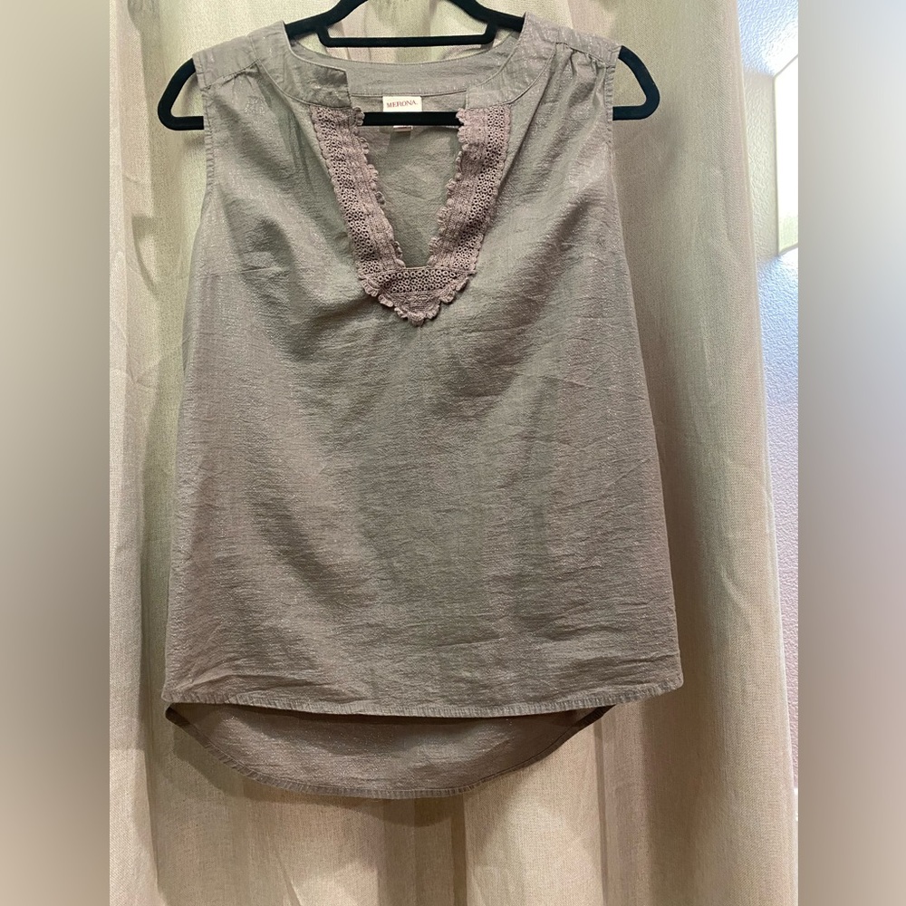 Silver and sparkly top